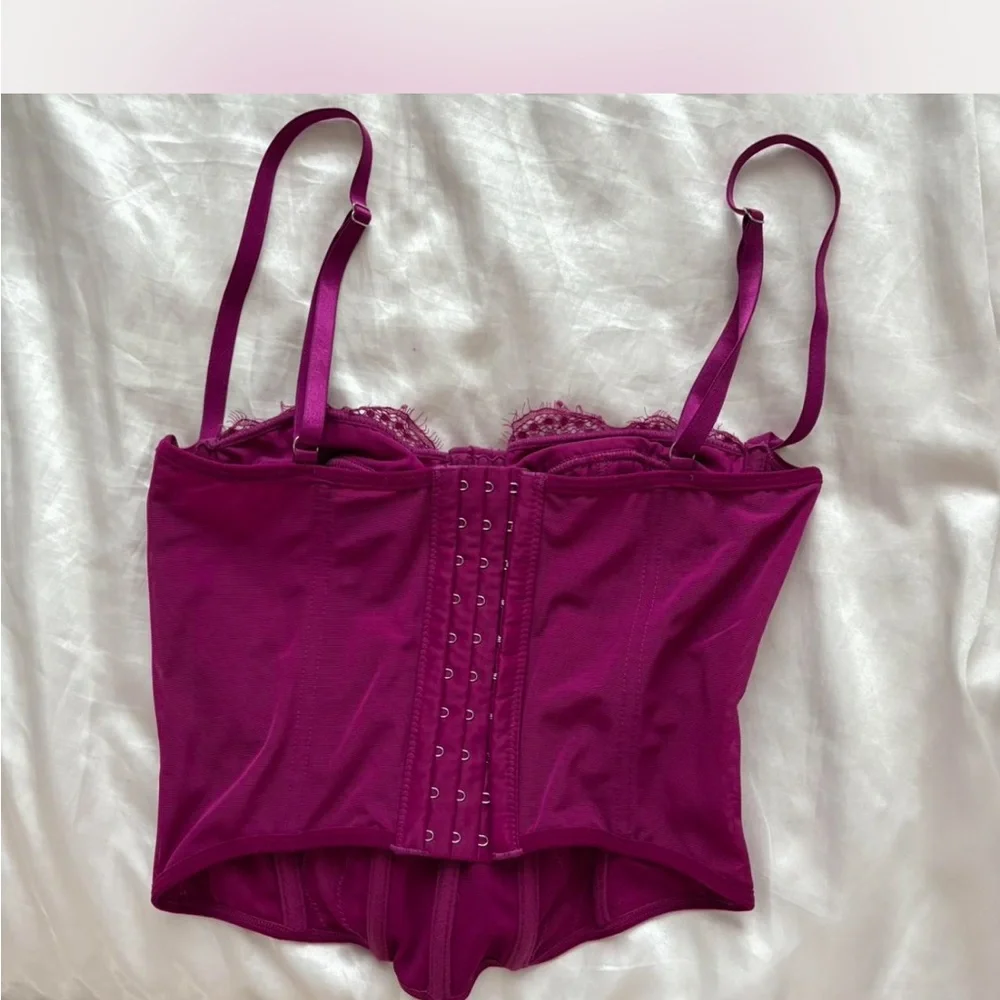 Lace Corset Top - Rich Purple/violet - Picture 2 of 3